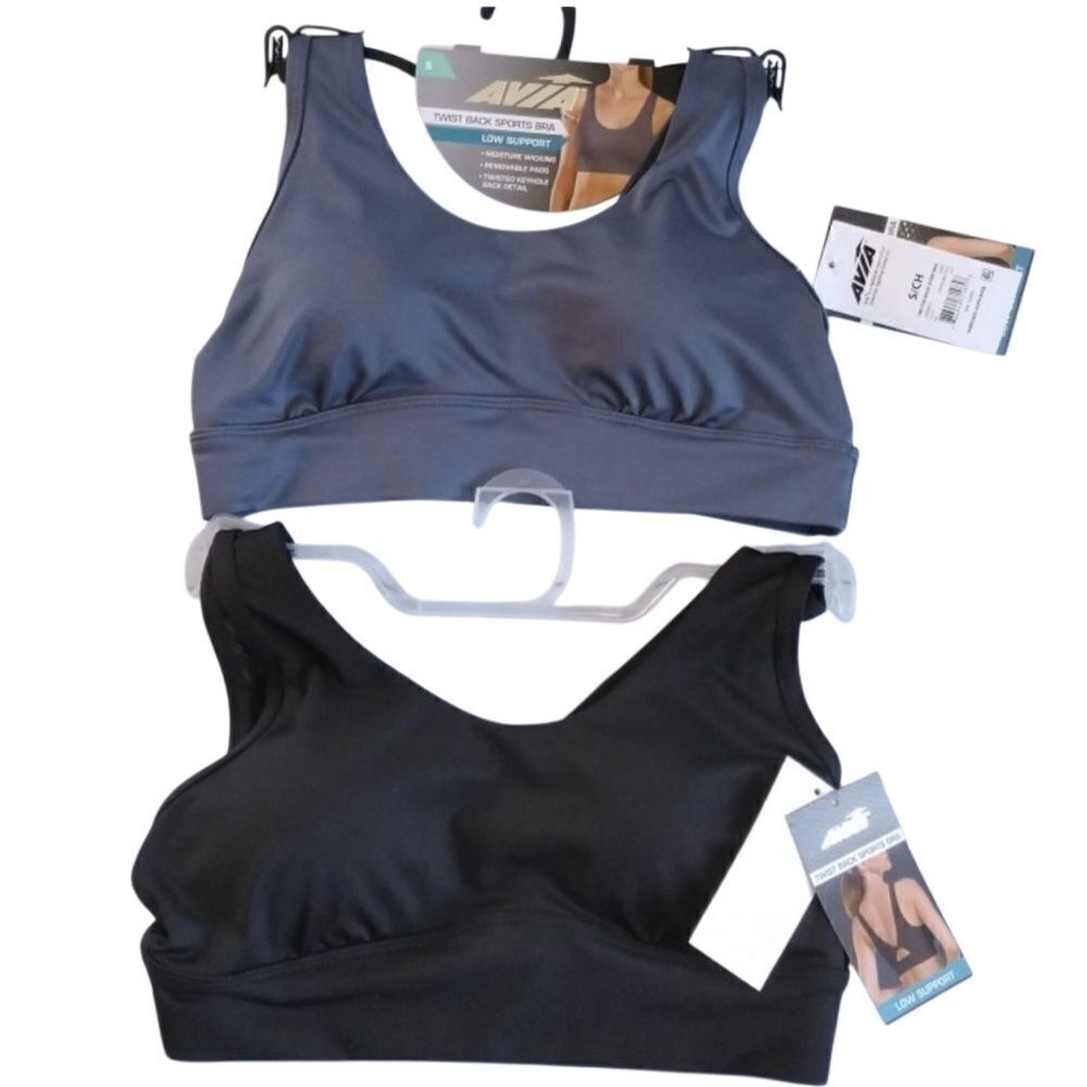 Women’s Avia Twist Back Sports Bras 2-Pack Size S